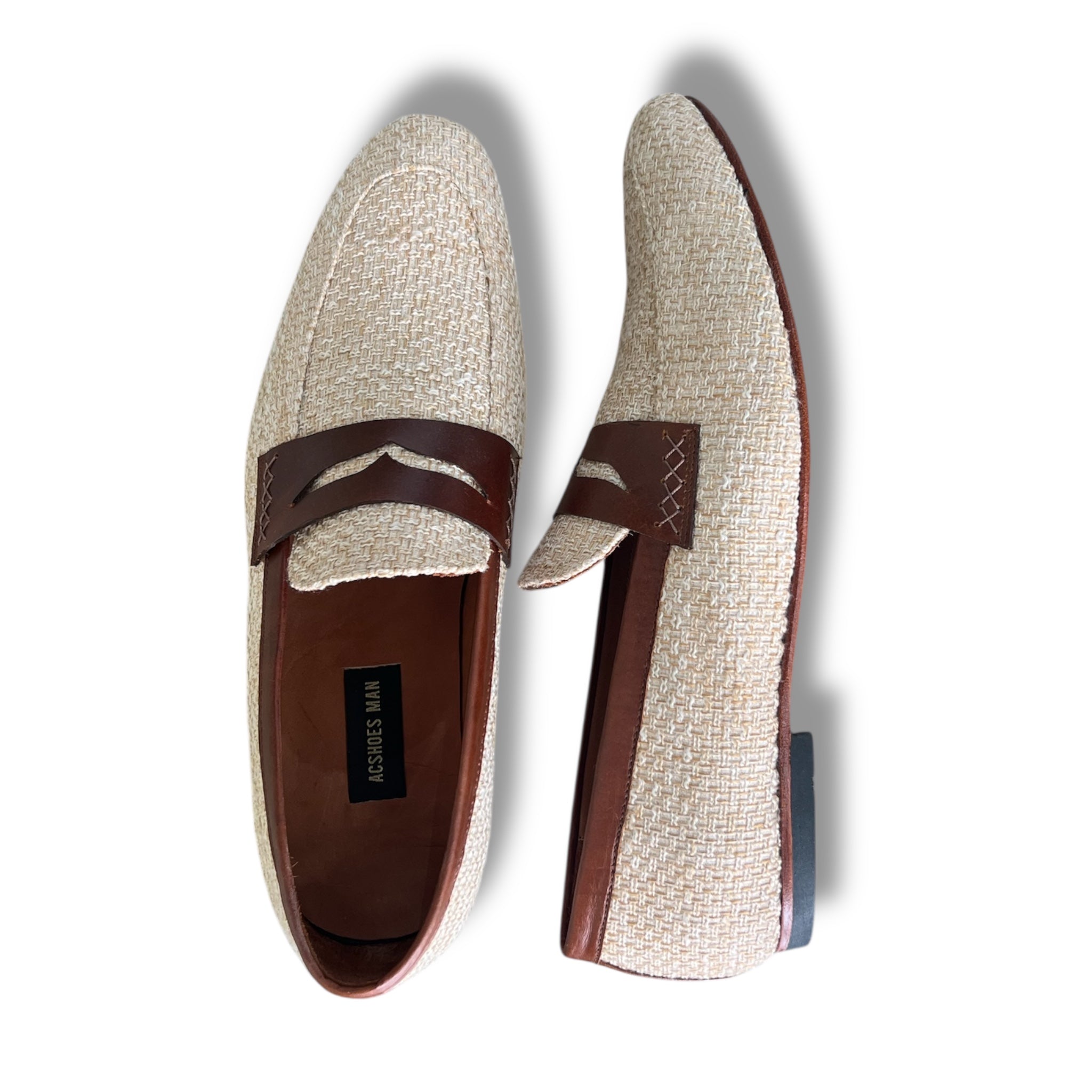 Loafers Rafia Beige con Antifaz