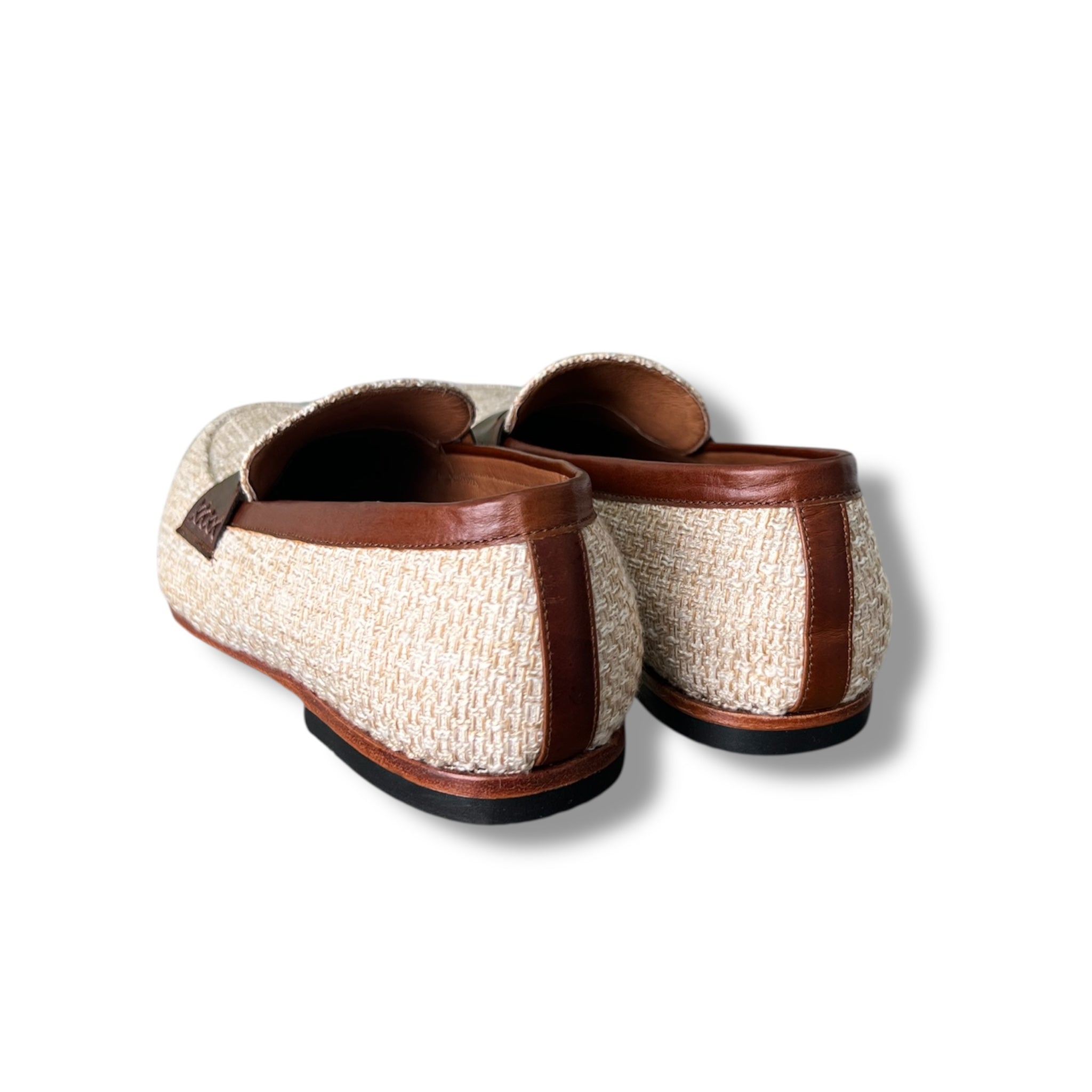 Loafers Rafia Beige con Antifaz