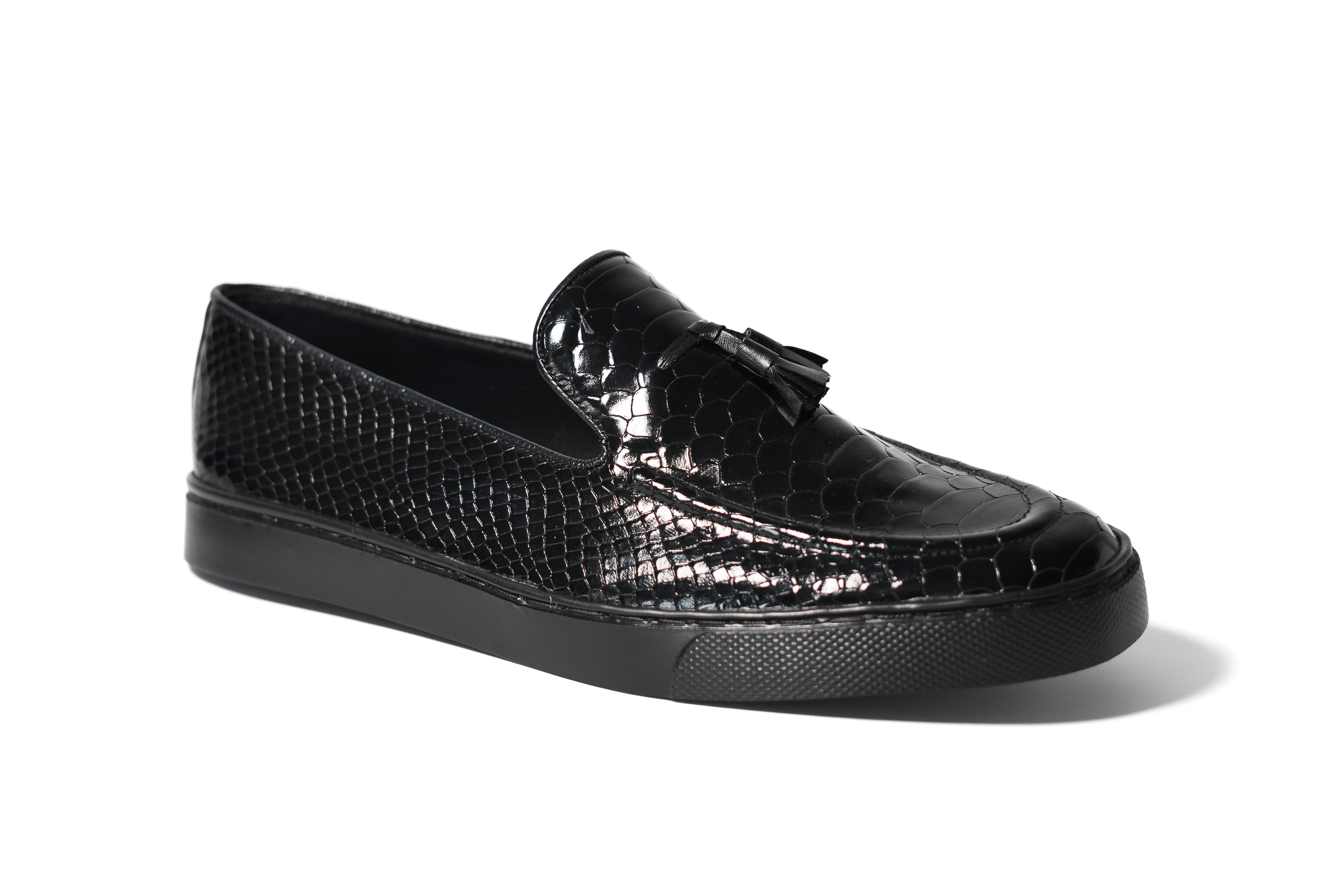 Loafers Python negro tennis