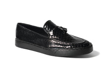 Cargar imagen en el visor de la galería, Loafers Python negro tennis