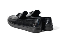 Cargar imagen en el visor de la galería, Loafers Python negro tennis