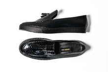 Cargar imagen en el visor de la galería, Loafers Python negro tennis