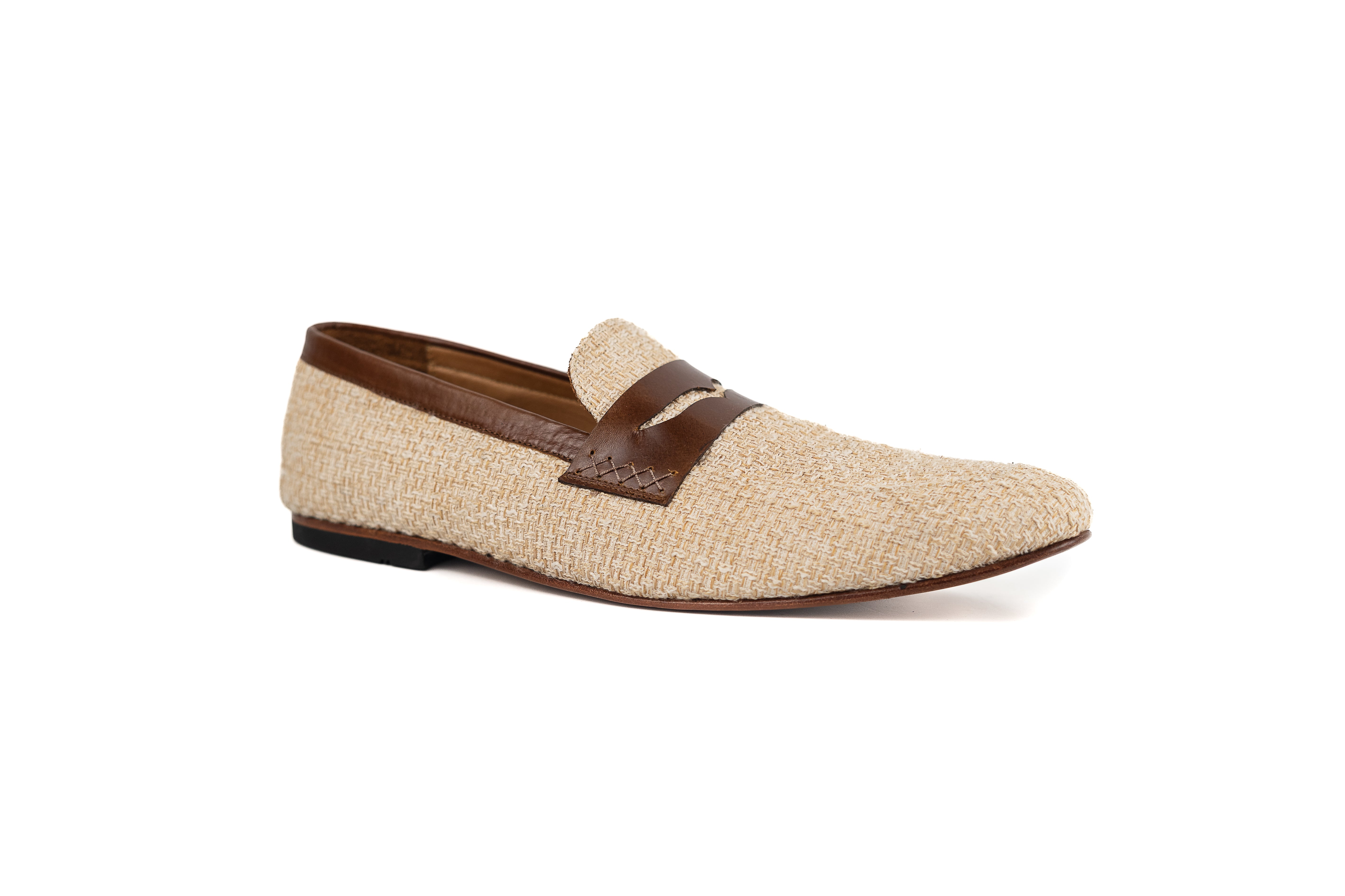 Loafers Rafia Beige con Antifaz