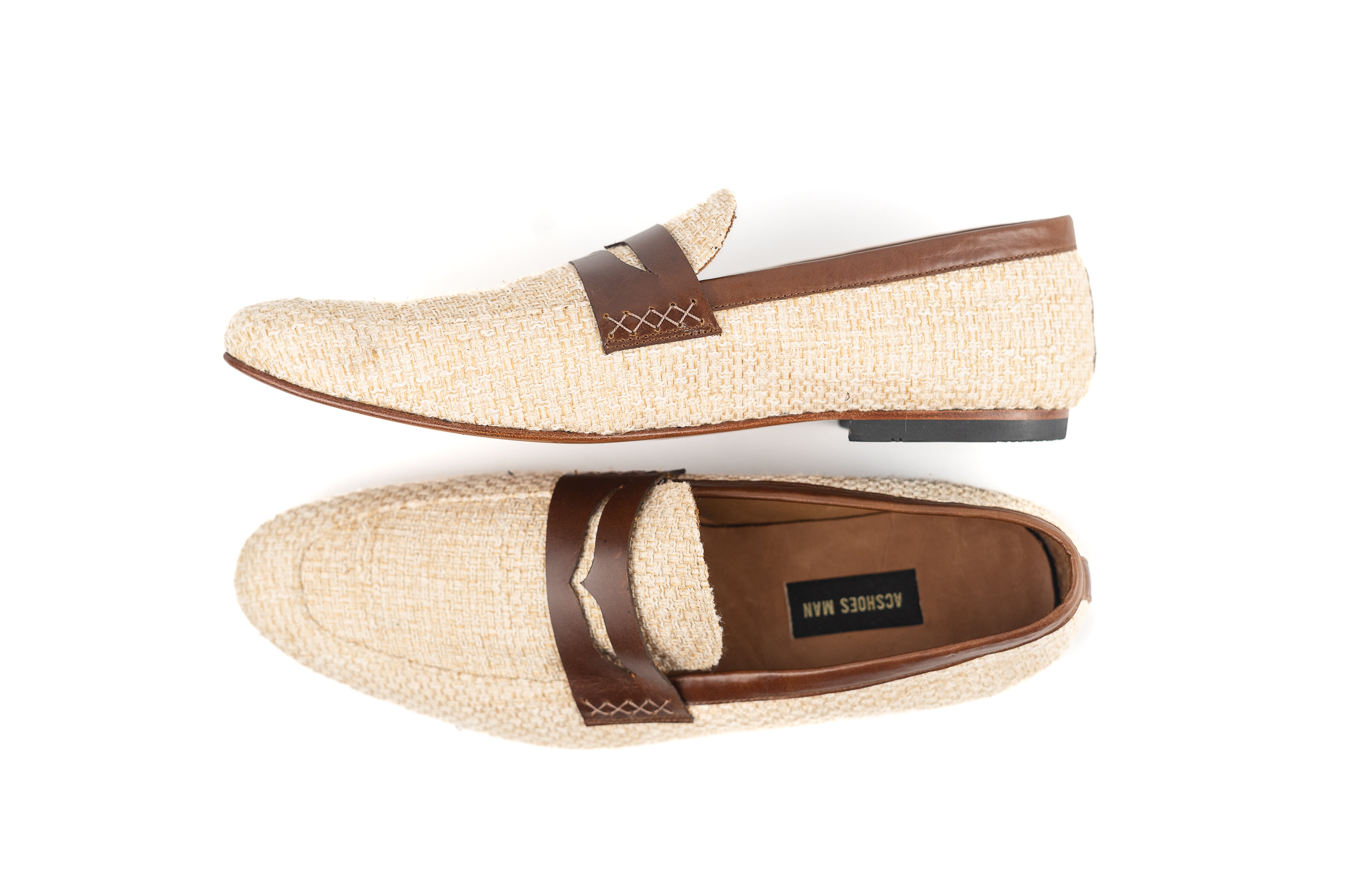 Loafers Rafia Beige con Antifaz