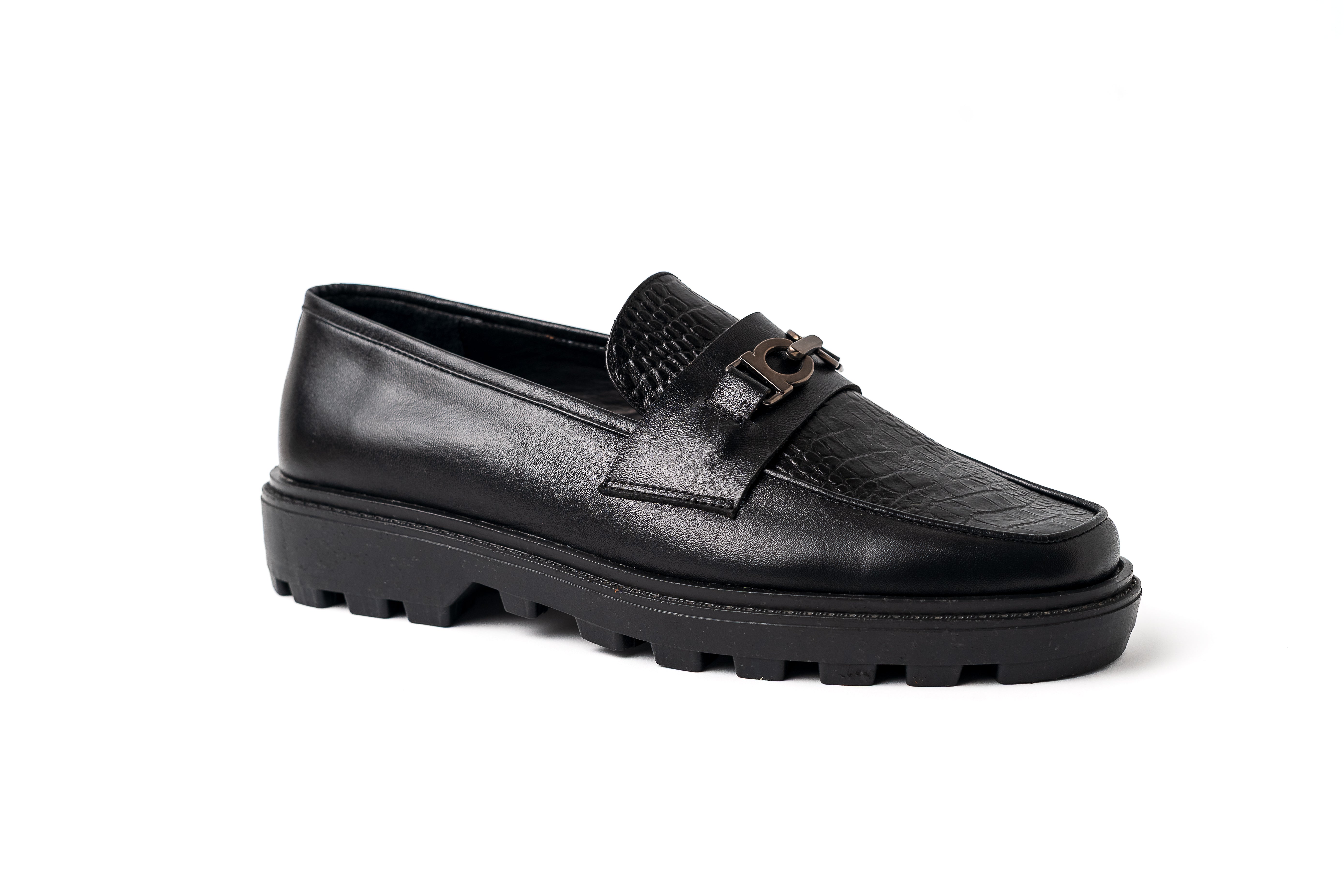 Mocasines Dublín Negro Hebilla Onix