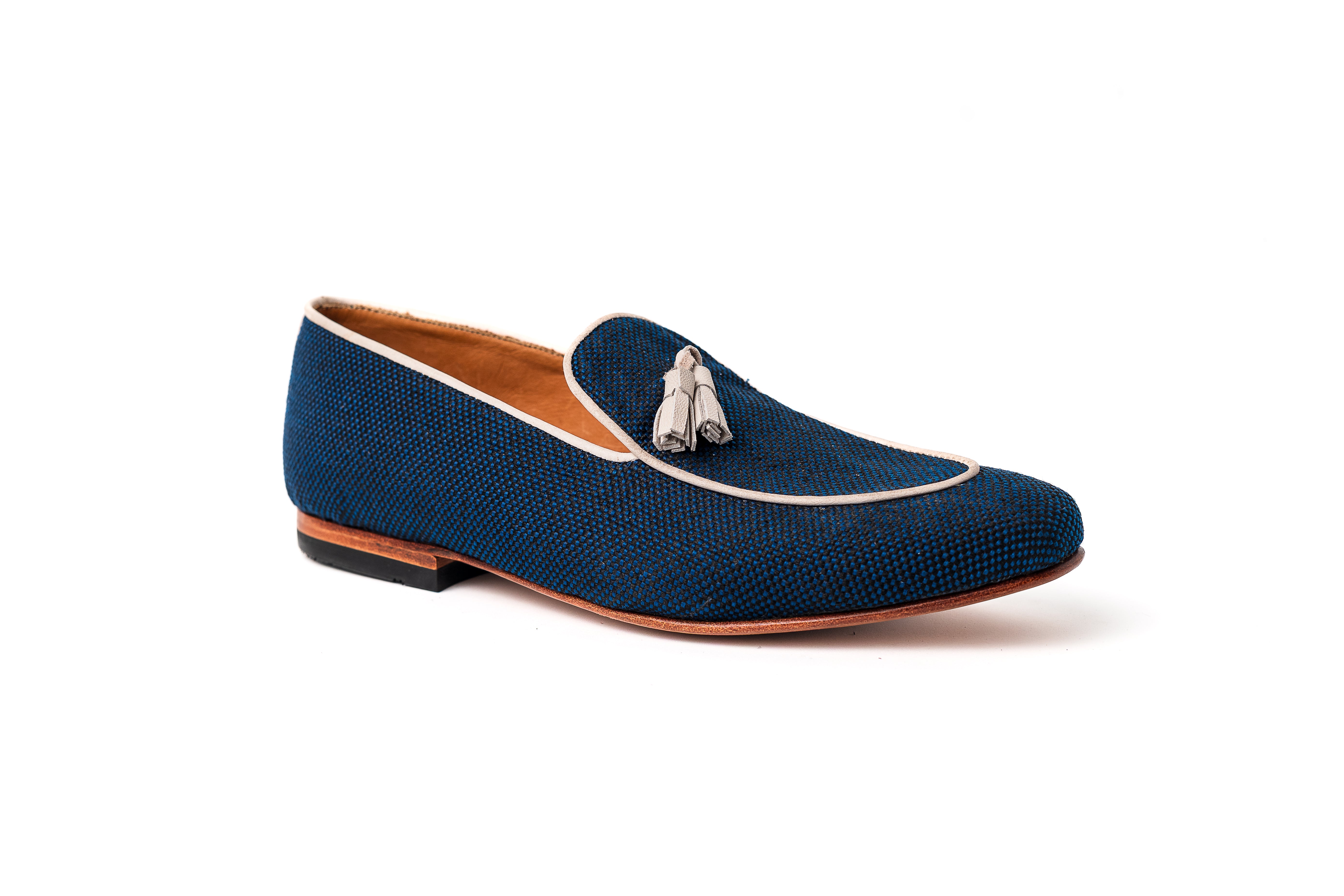 Loafers Rafia Azul