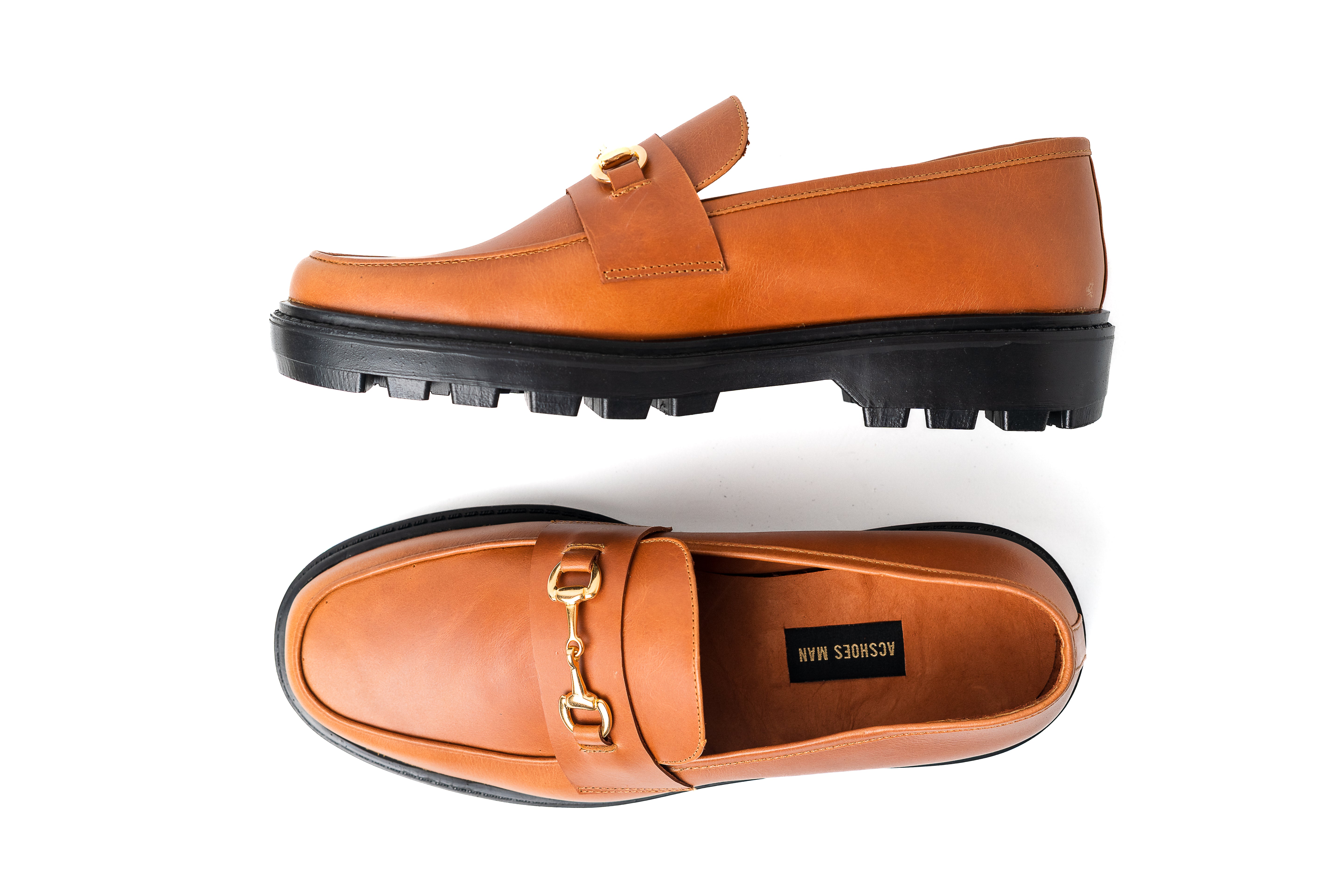 Mocasines Dublín Miel Hebilla Dorada