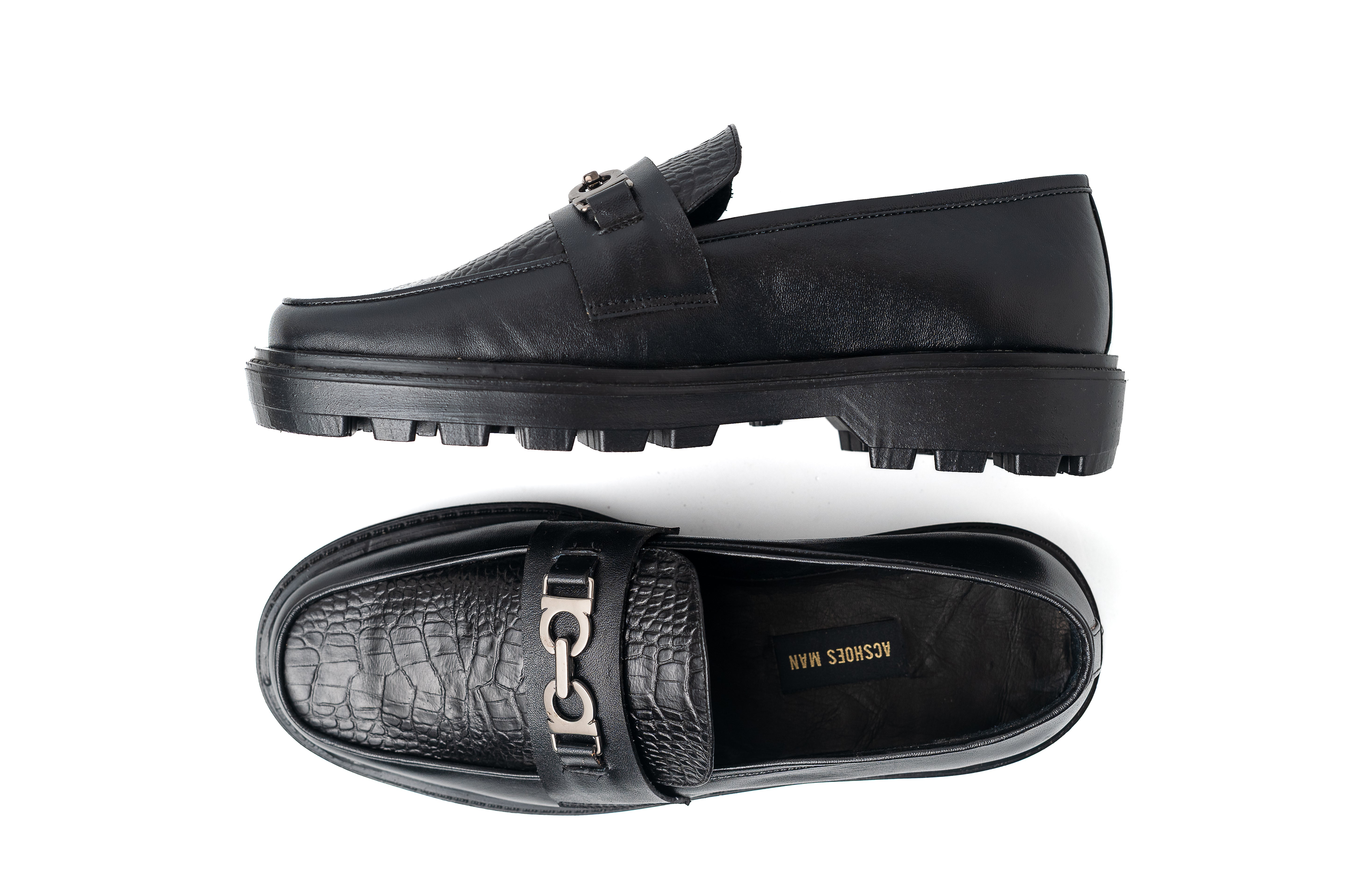 Mocasines Dublín Negro Hebilla Onix