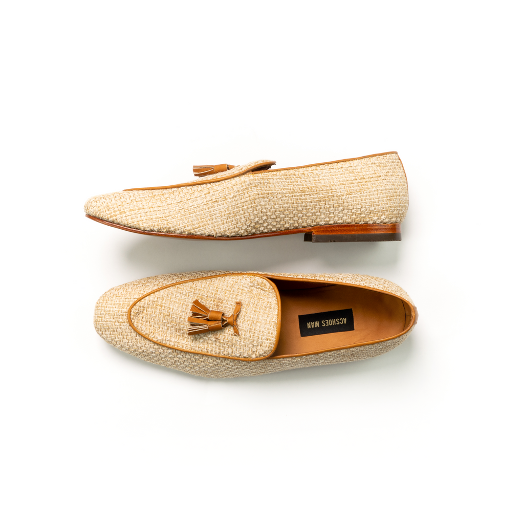 Loafers tela beige