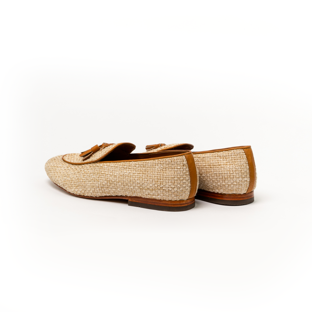 Loafers tela beige