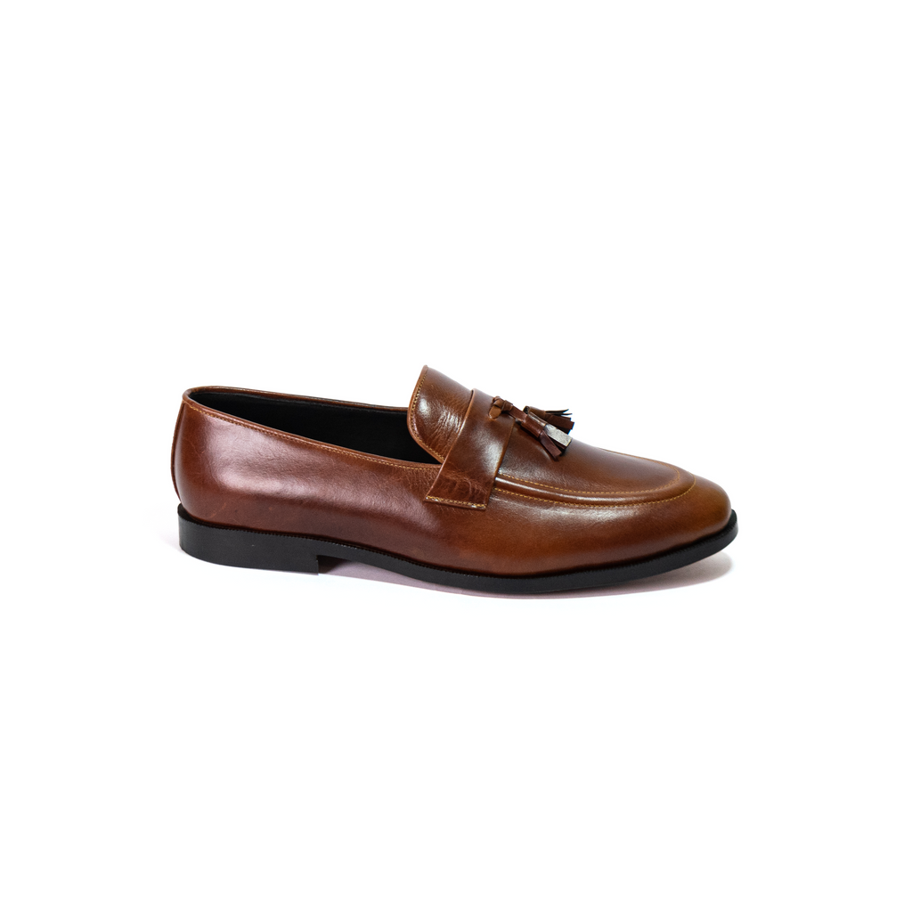 Loafer Cuero Coñac Antifaz