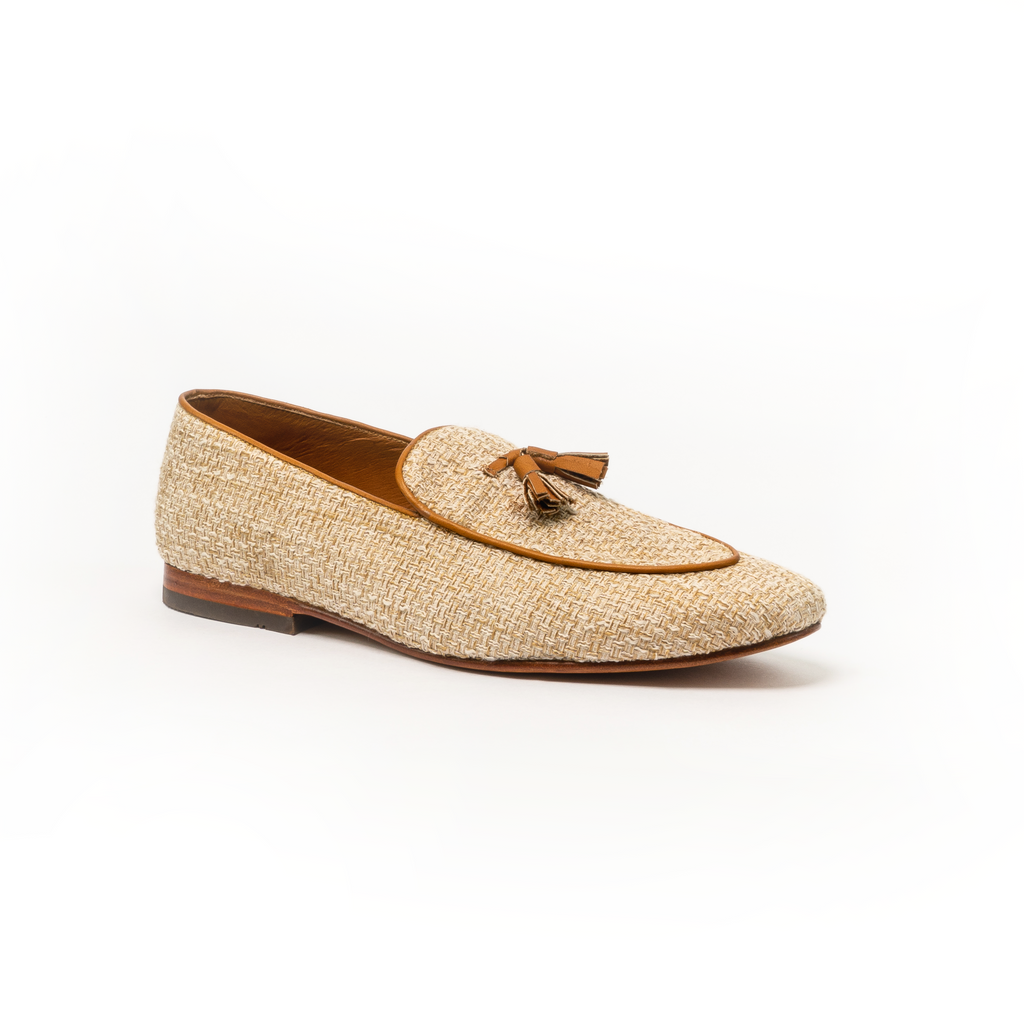 Loafers tela beige