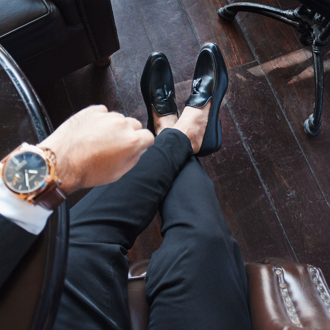 Loafers Cuero Negro