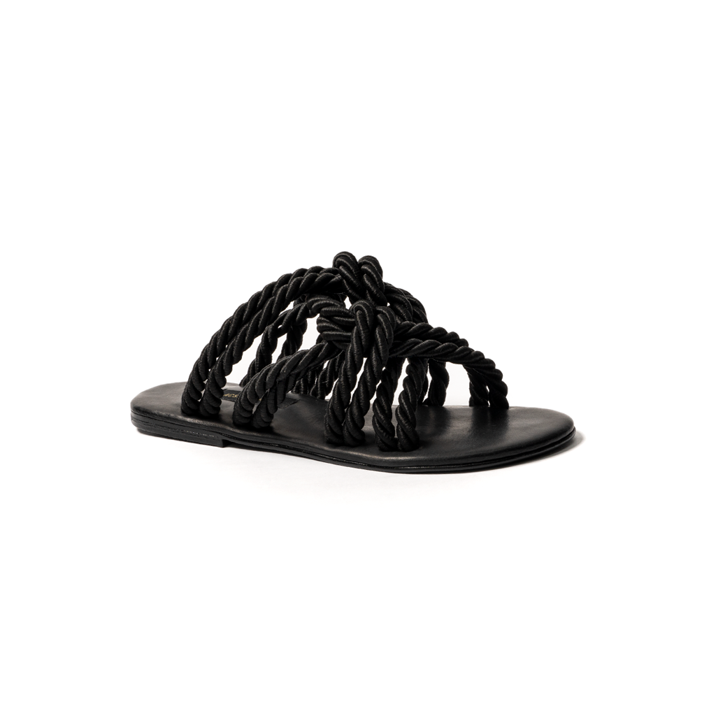 Sandalias best sale romanas negras