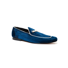 Cargar imagen en el visor de la galería, Loafers Tercio Azul Noche Lazo