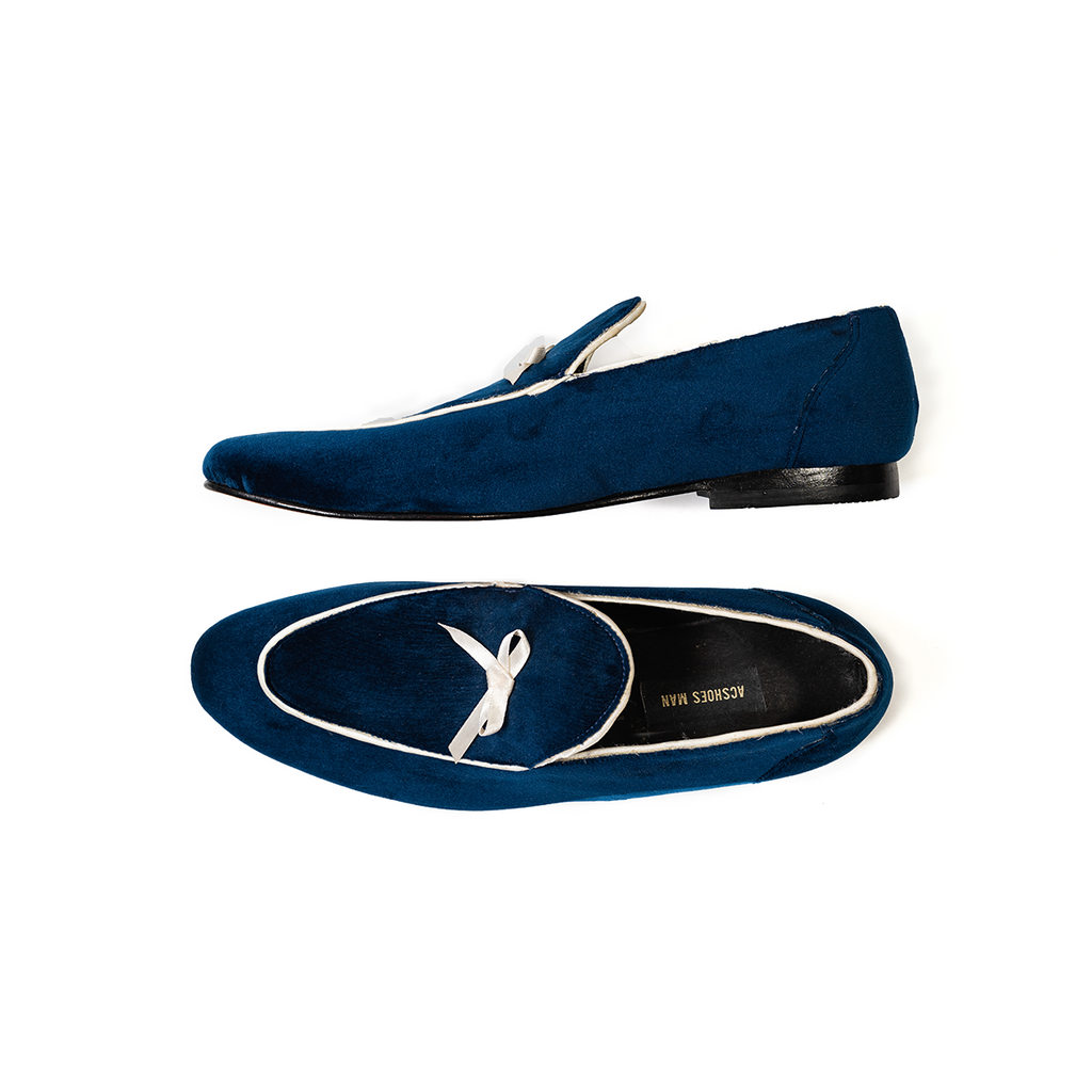 Loafers Tercio Azul Noche Lazo