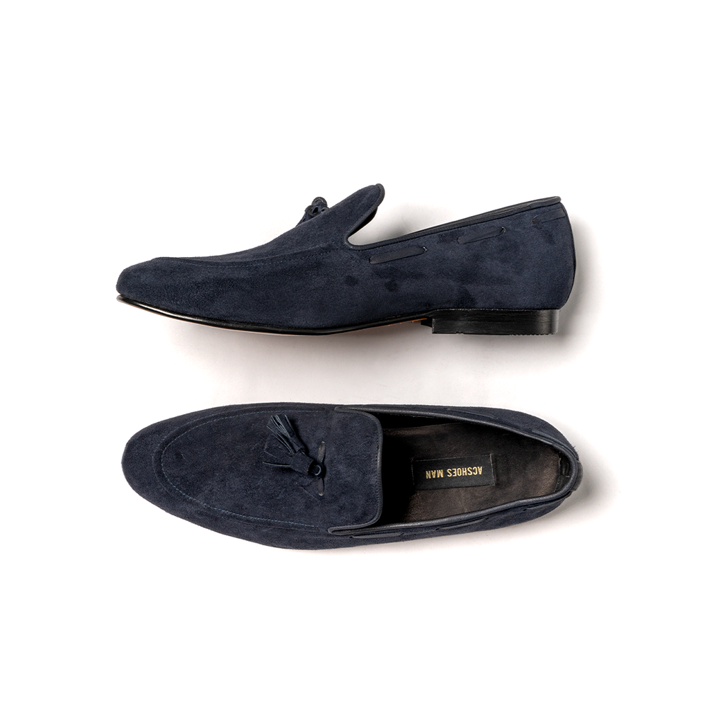 Loafer gamuza azul turqui