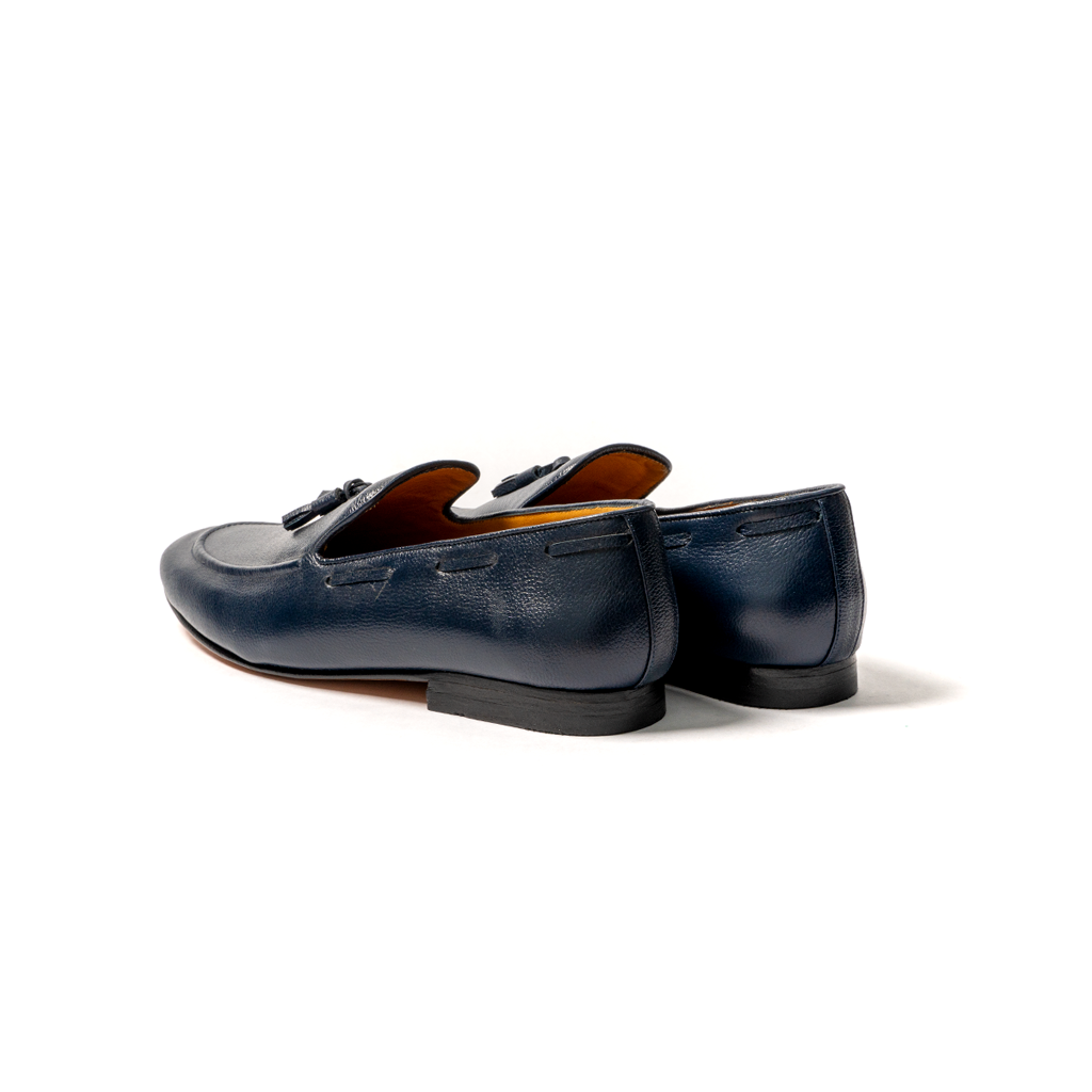 Loafers cuero azul